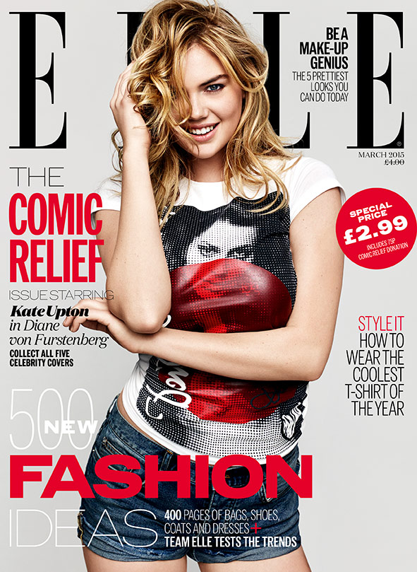 Kate Upton Keira Knightley Daisy Lowe Pose On Special Elle Uk X Red Nose Day Covers
