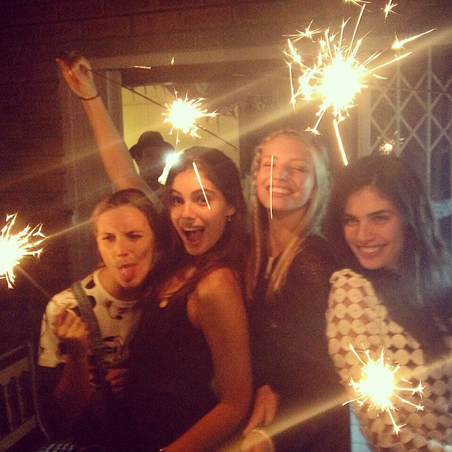 Sara Sampaio and friends on NYE
