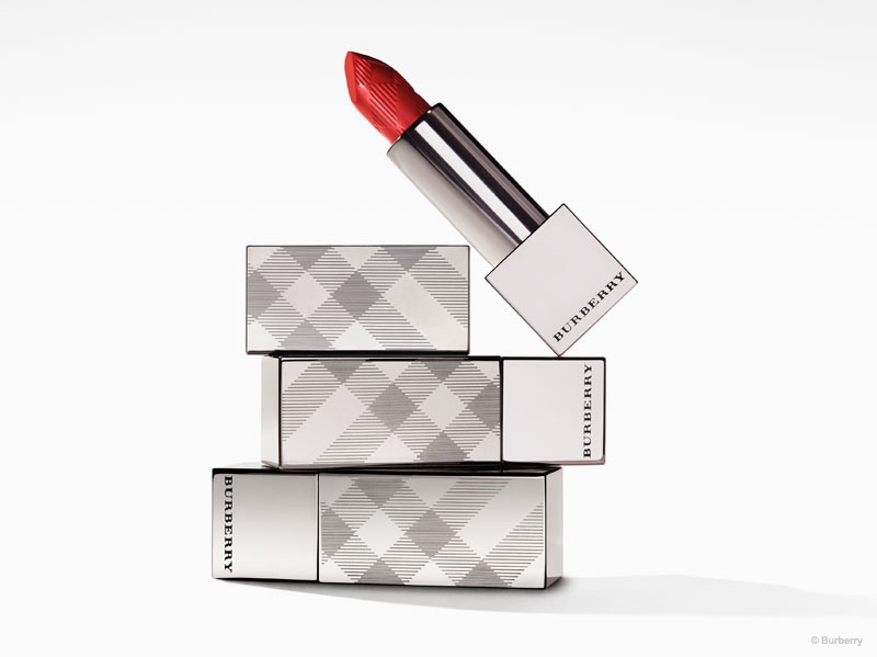 A look at the packaging for Burberry Kisses lipstick line. 