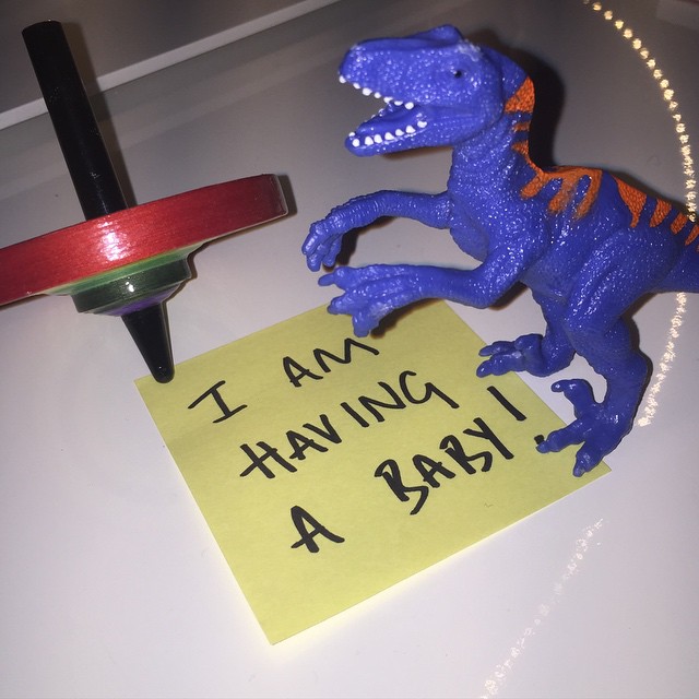 The model announced her pregnancy in an interesting way on social media. Photo via Lily Cole's Instagram. 
