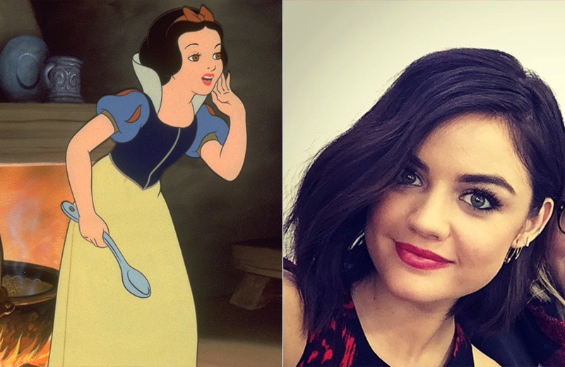 Known for her role on 'Pretty Little Liars', Lucy Hale has the looks (and now the hair thanks to her new bob) to play a live-action version of Snow White. Photo: Disney/Instagram.