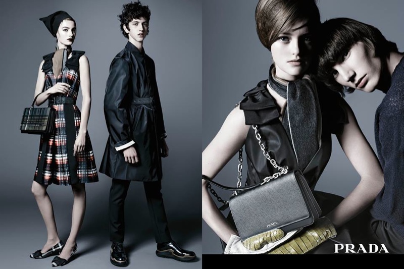 The images feature models as couples
