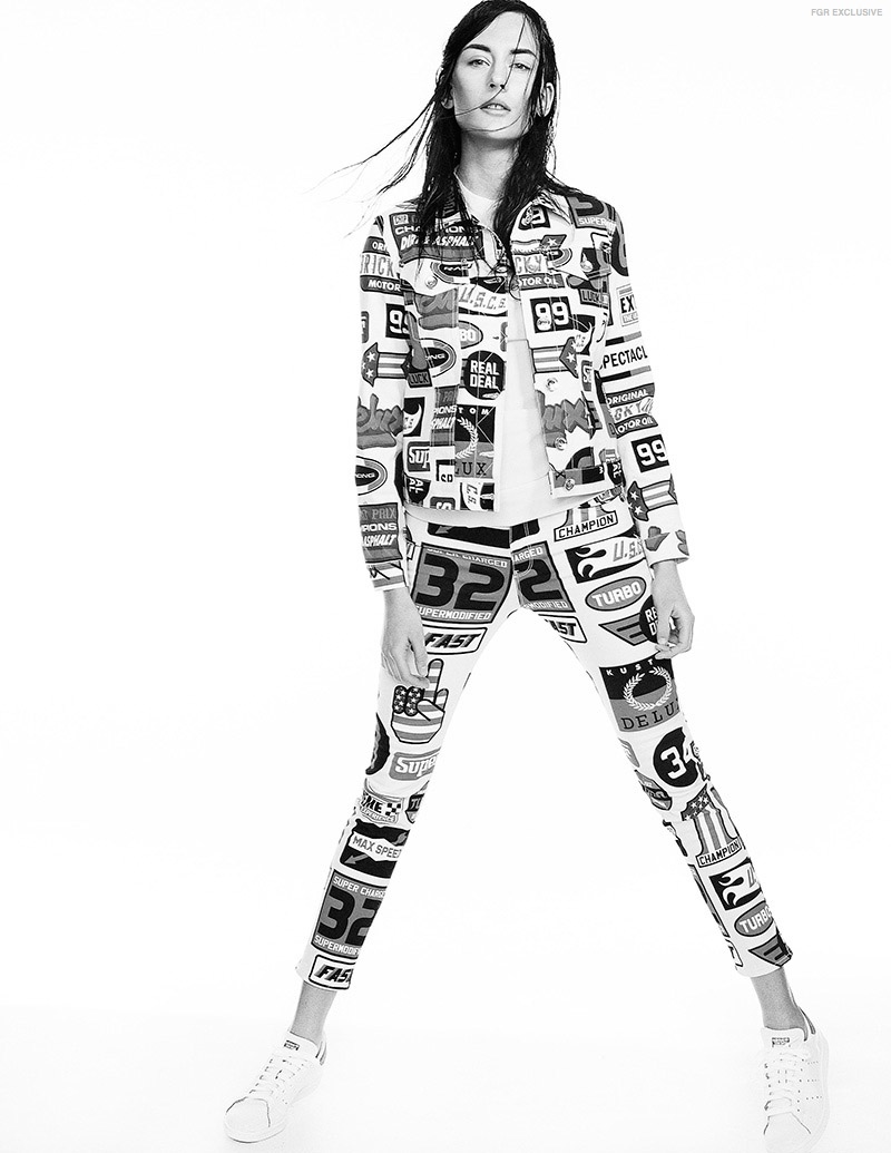 Jeans and Jacket Love Moschino, Top Minna Palmqvist, Shoes Adidas