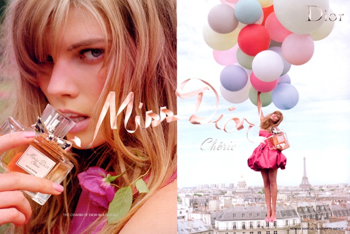 Miss Dior Cherie fragrance ad campaign from 2009 with model Maryna Linchuk. 