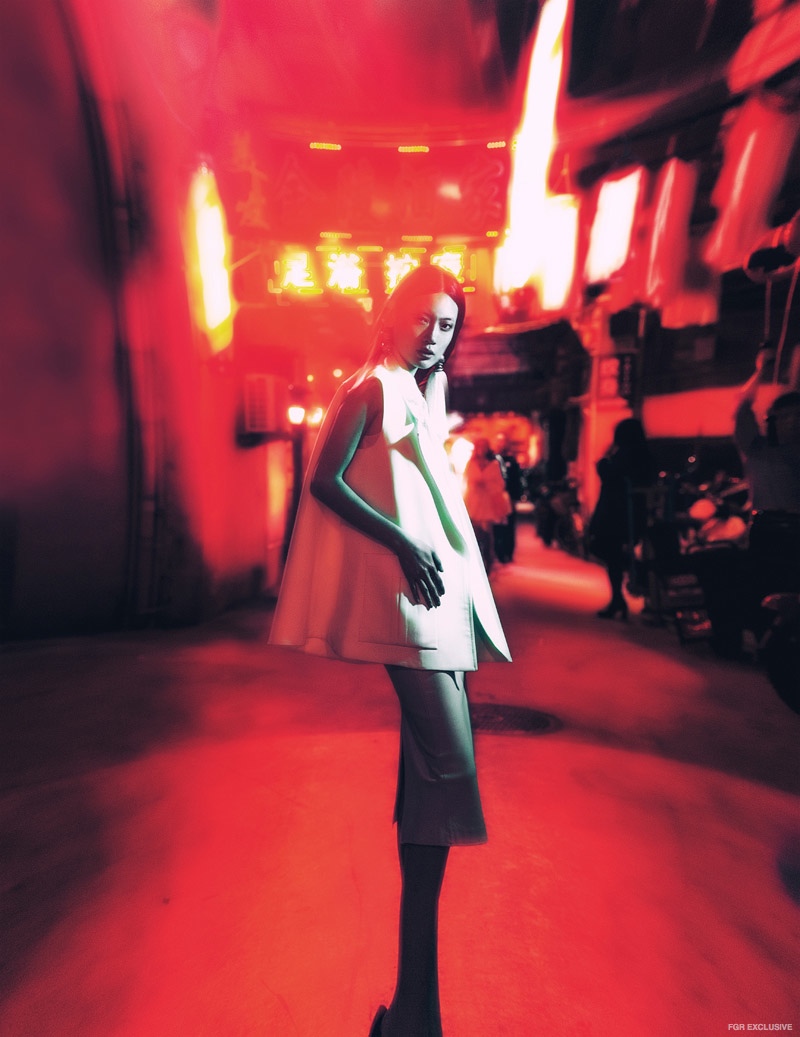 Vest Victoria Beckham, Top Chloe, Skirt stylist's own, Earrings stylist's own