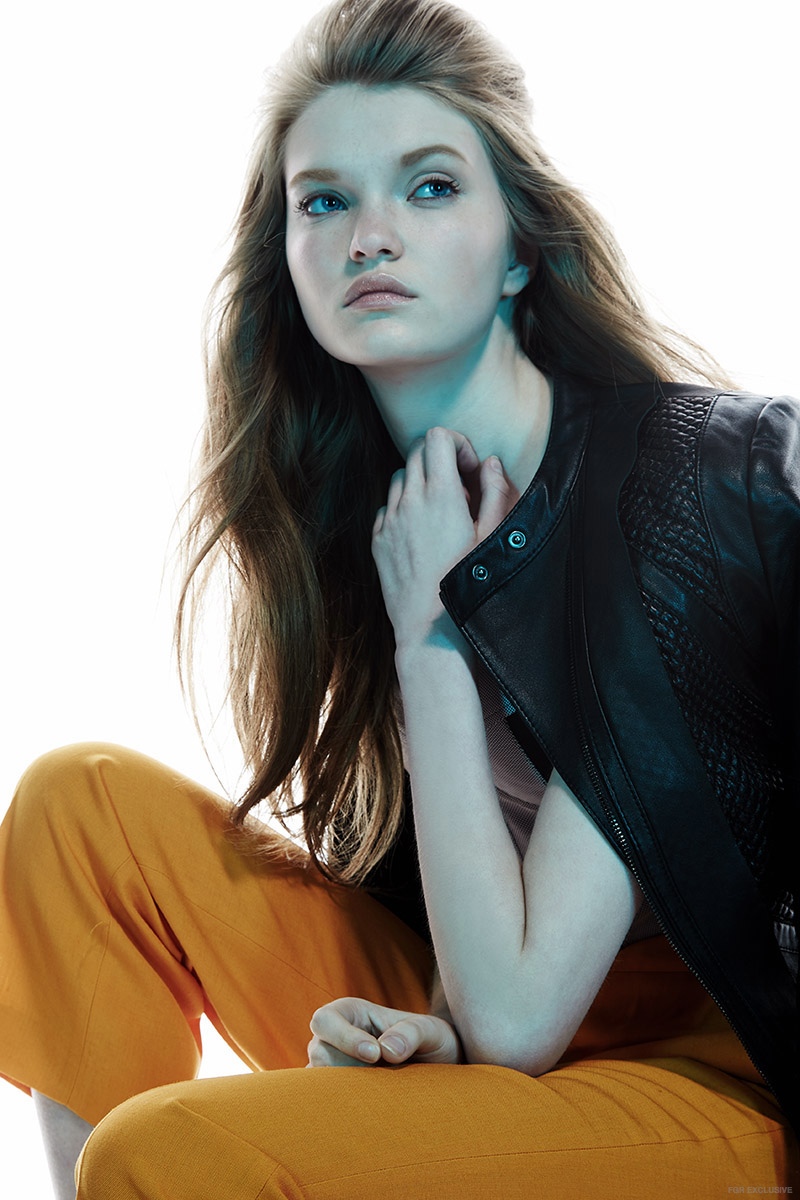 Leather Jacket BCBG, Bustier Tops Nasty Gal, Pants Kenzo