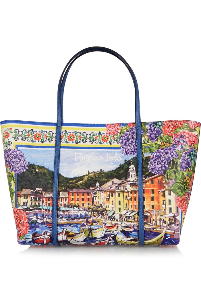Dolce & Gabbana Portofino Escape Printed Leather Tote available for $2,495