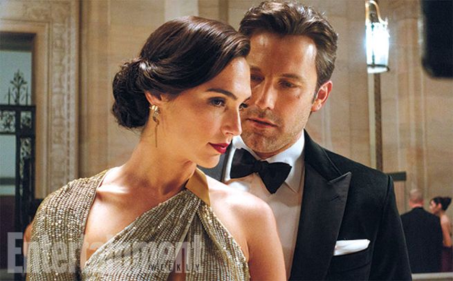 Gal Gadot as Diana Prince in Batman v Superman with Ben Affleck
