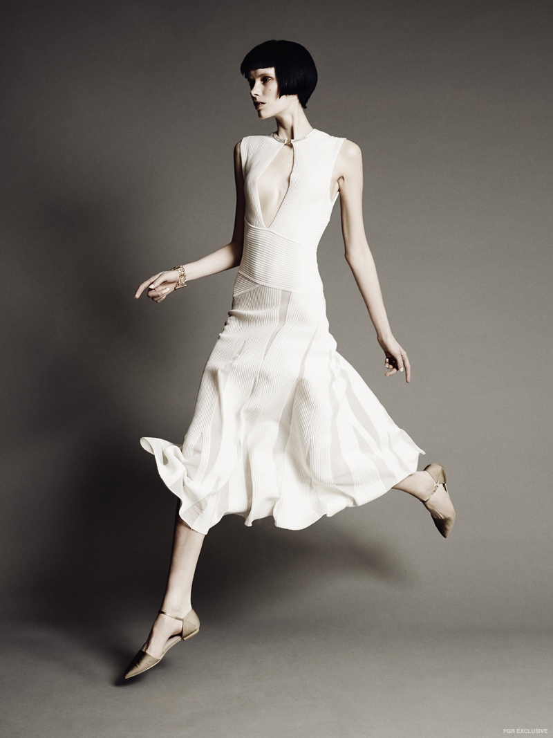 Dress Salvatore Ferragamo, Shoes Giorgio Armani, Bracelet Goshwara