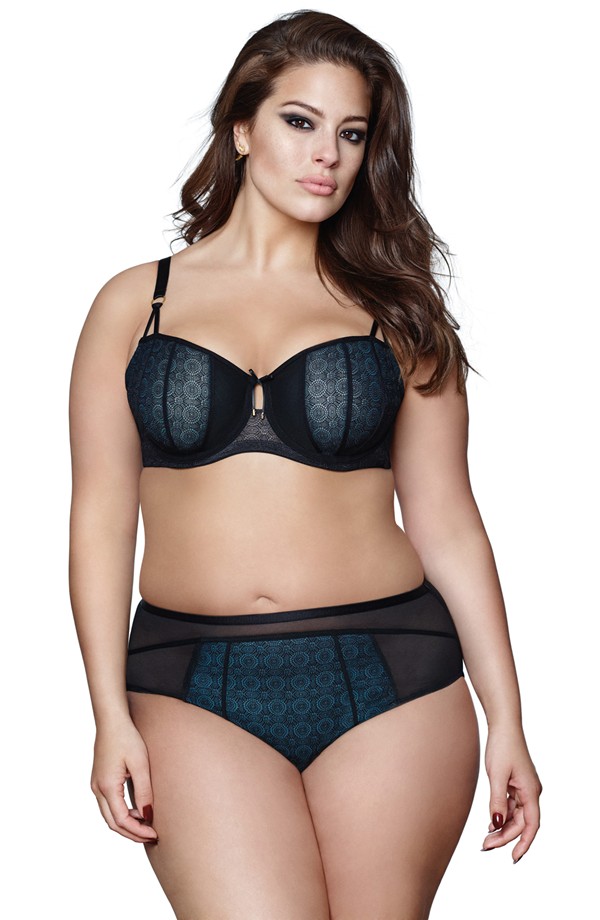 Ashley Graham Lavish Lace Underwire Balconette Bra Plus Size