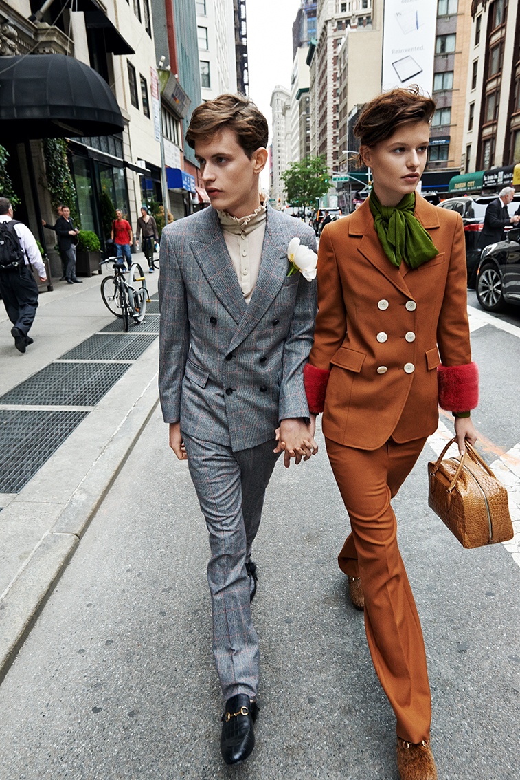 Barbora Holotova and Jakub Pastor pose in editorial for ELLE Czech