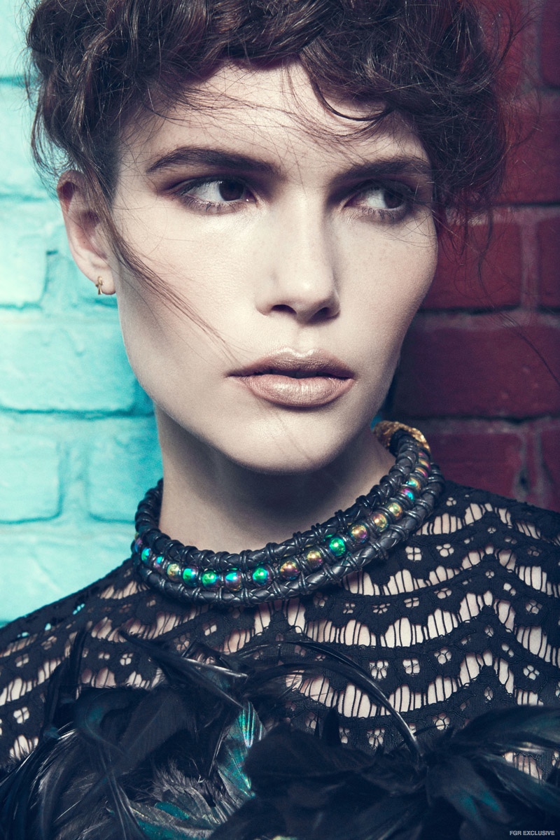 Lace Top Sau, Feather Top Adrienne Landau, Necklace We Who Prey, Earrings Stylist’s own