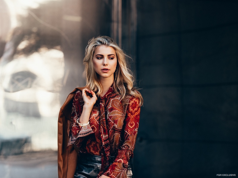 Shirt Zara, Leather Skirt Louis Vuitton, Leather Coat Vintage, Earrings A Peace Treaty available at Lust Covet Desire