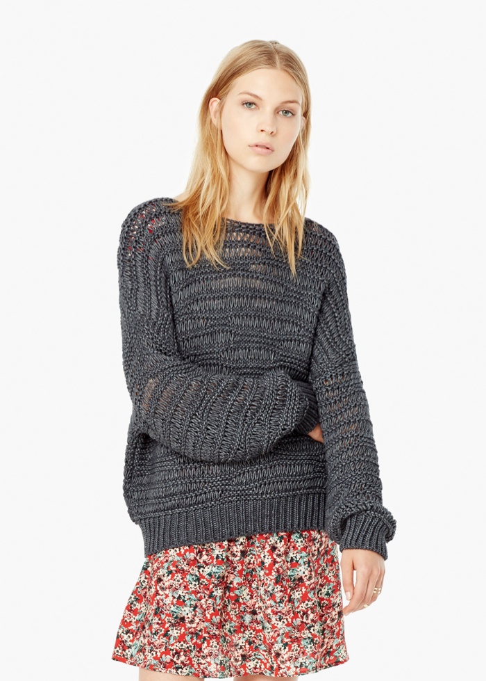 Mango Open Knit Sweater