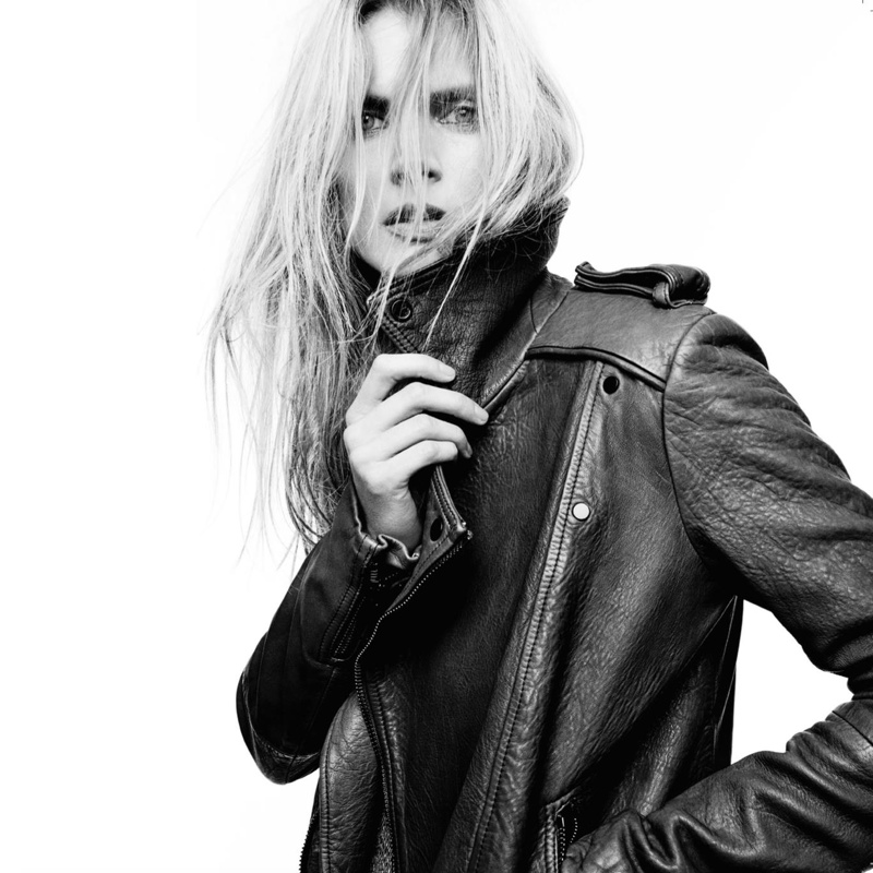 Malgosia wears Rider leather jacket from Superfine