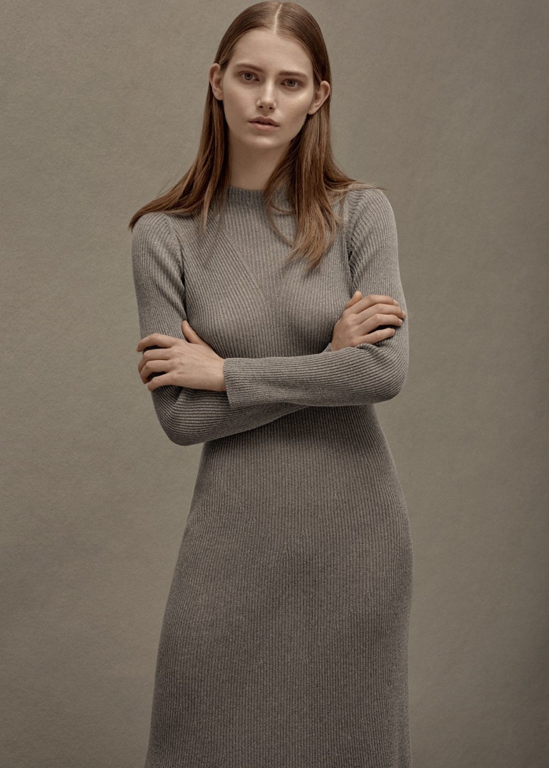 Mango Premium Ribbed Long Dress available for $99.99