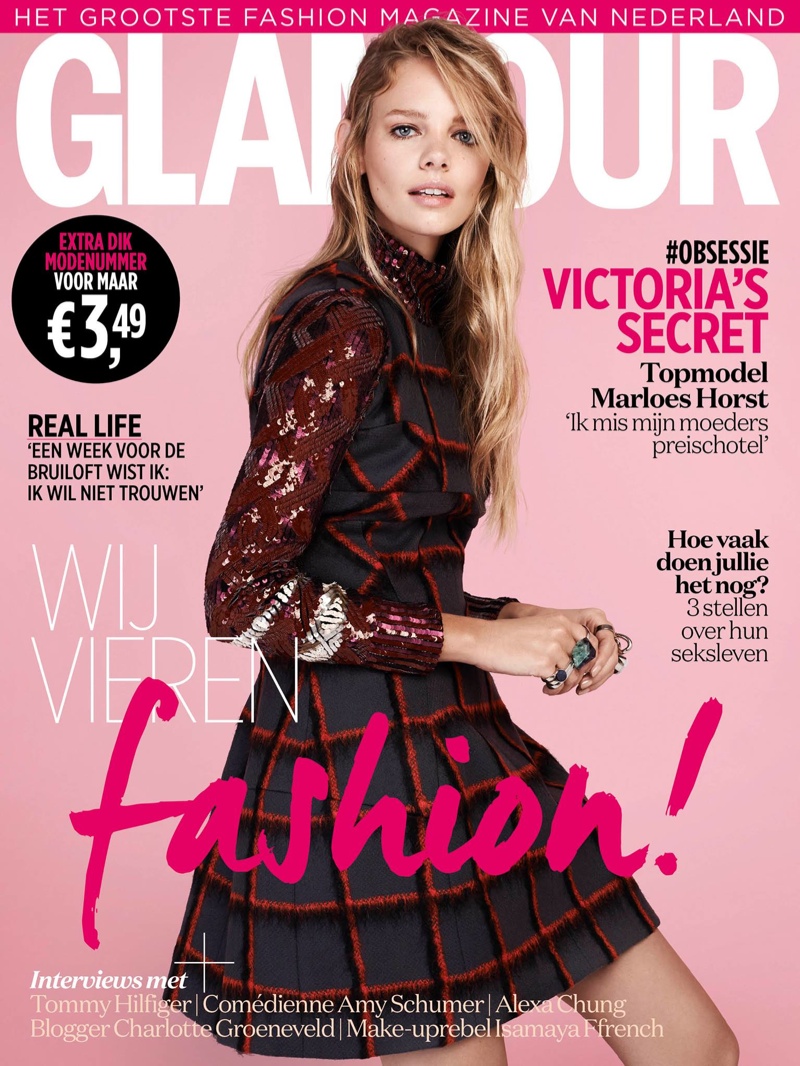 Marloes Horst on Glamour Netherlands September 2015 cover