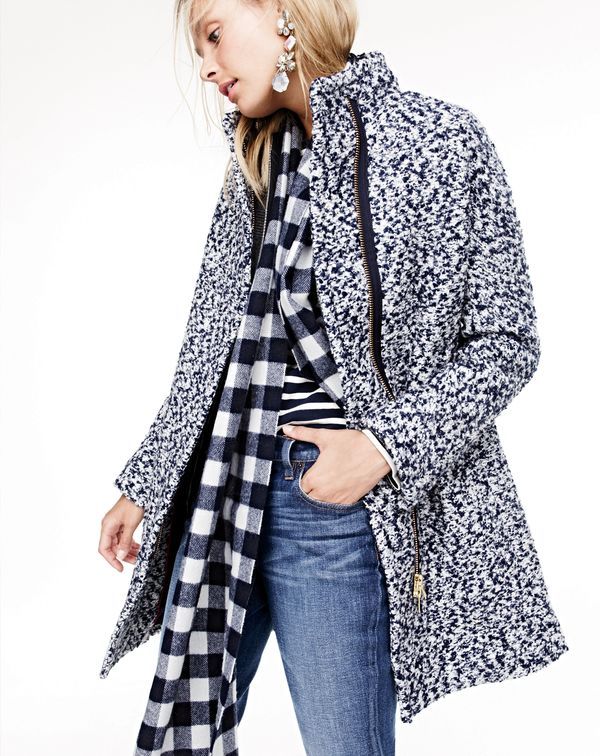 J. Crew Boucle Cocoon Coat