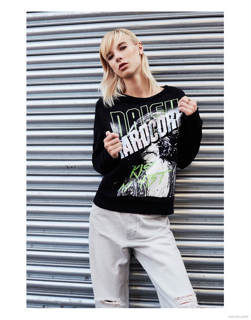 Sweatshirt Filles a Papa, Jeans Waven