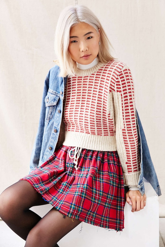 Plaid Flannel Skirt 98