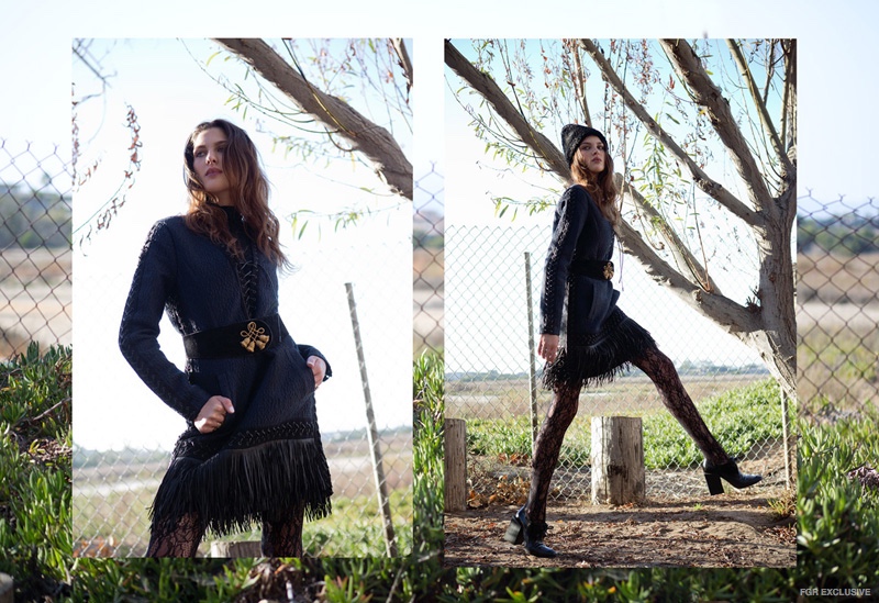 Turtleneck Splendid, Dress BCBG Max Azria Runway, Stockings Wolford, Hat Vintage, Belt Vintage, Shoes Balenciaga