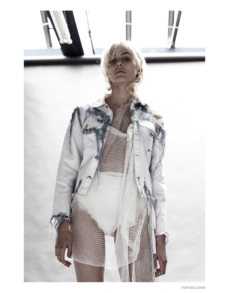 Jacket Fausteine Steinmetz, Dress Phoebe English, Pants Faustine Steinmetz, Rings (worn throughout) Ekria