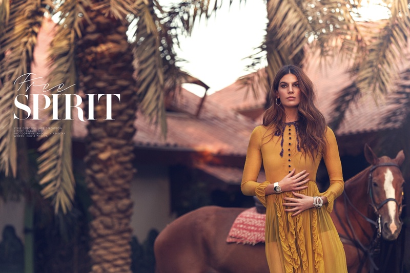 Bianca wears bohemian inspired looks for the photo spread