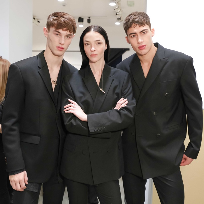 Mariacarla Boscono at Calvin Klein Collection Men's Fall 2016. Photo: BFAnyc.com