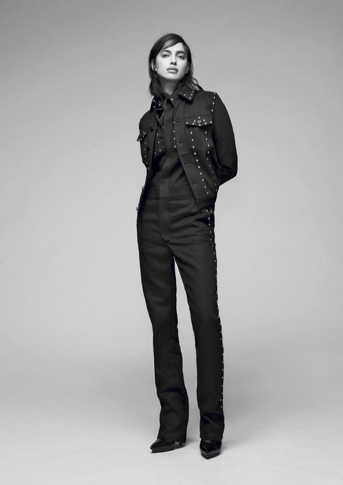 Irina Shayk Topless Givenchy Jeans Ad Campaign
