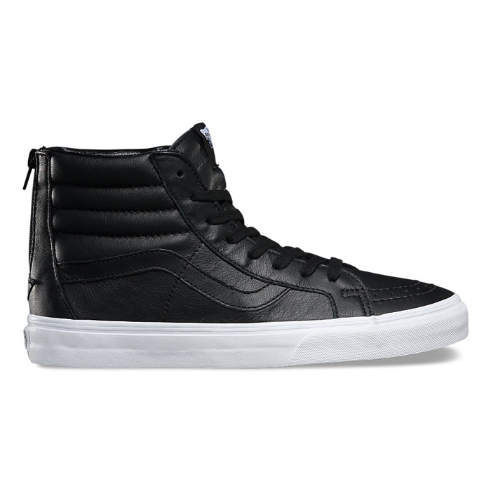 Vans Premium Leather Sk8-Hi Reissue Zip in Black