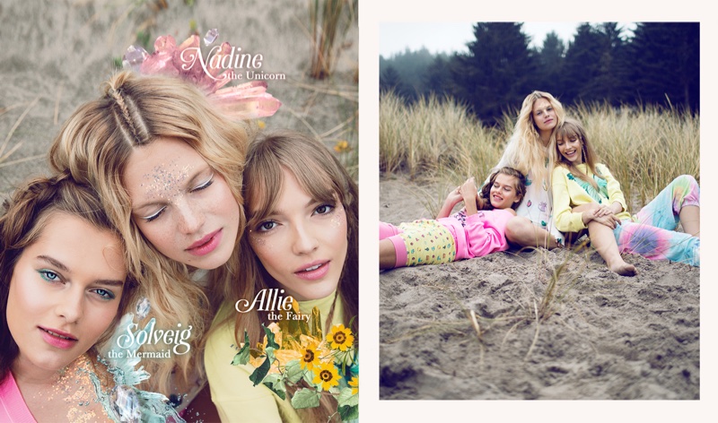 Nadine Leopold, Solveig Hansen and Allie Lewis star in Wildfox’s spring 2016 lookbook