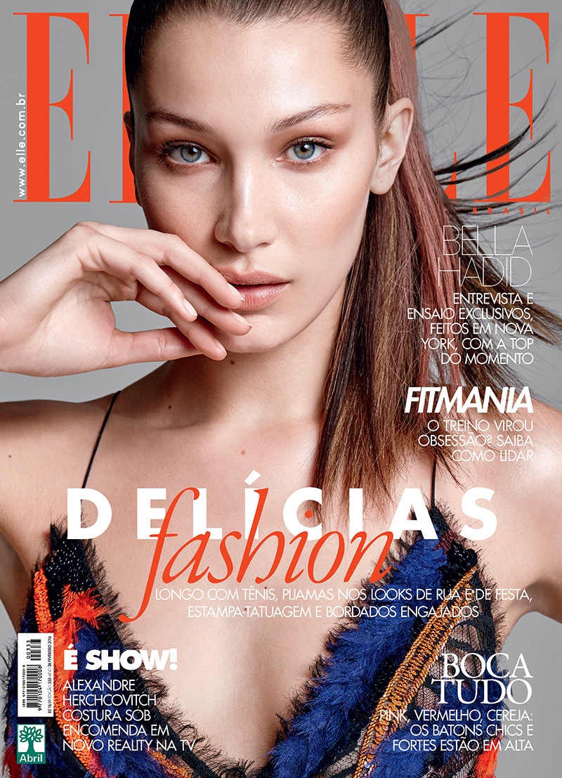 Bella Hadid on ELLE Brazil February 2016 cover