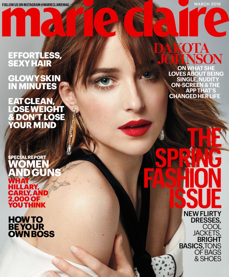 Dakota Johnson on Marie Claire March 2016 cover
