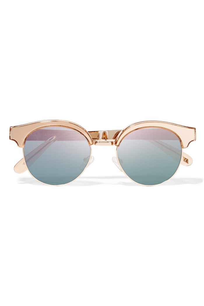 Le Specs Luxe Cleopatra Cat Eye Mirrored Sunglasses