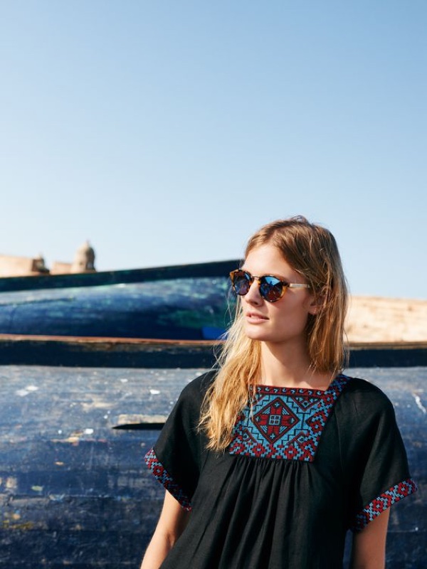 Madewell Embroidered Wander Dress and Indio Sunglasses