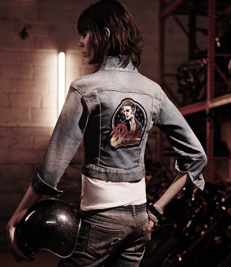 R13 Bowie Shrunken-Fit Trucker Jacket, Boy T and Alison Skinny Crop Jeans