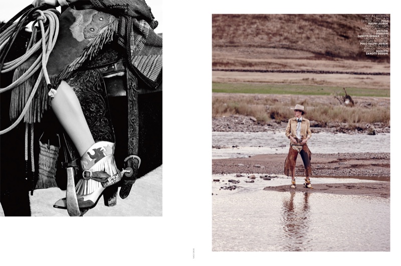 The model poses for Nagi Sakai in western inspired fashions