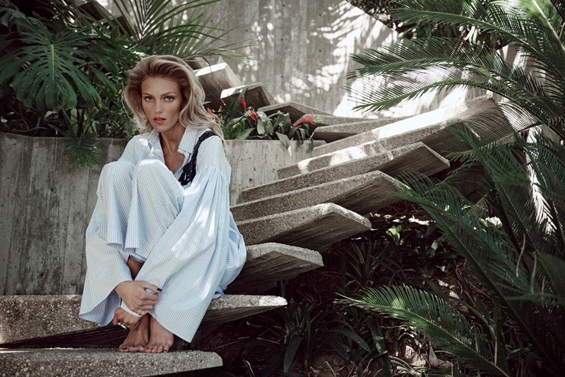 Anja Rubik stars in Viva! Moda editorial