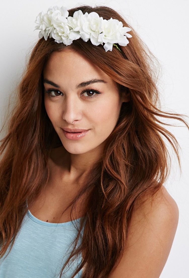 Forever 21 Faux Floral Ponytail Wrap