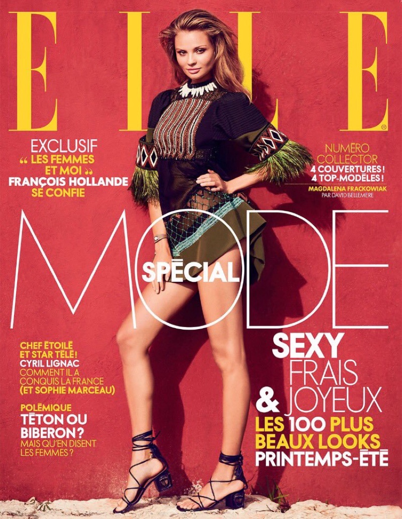 Magdalena Frackowiak on ELLE France March 4, 2016, Cover
