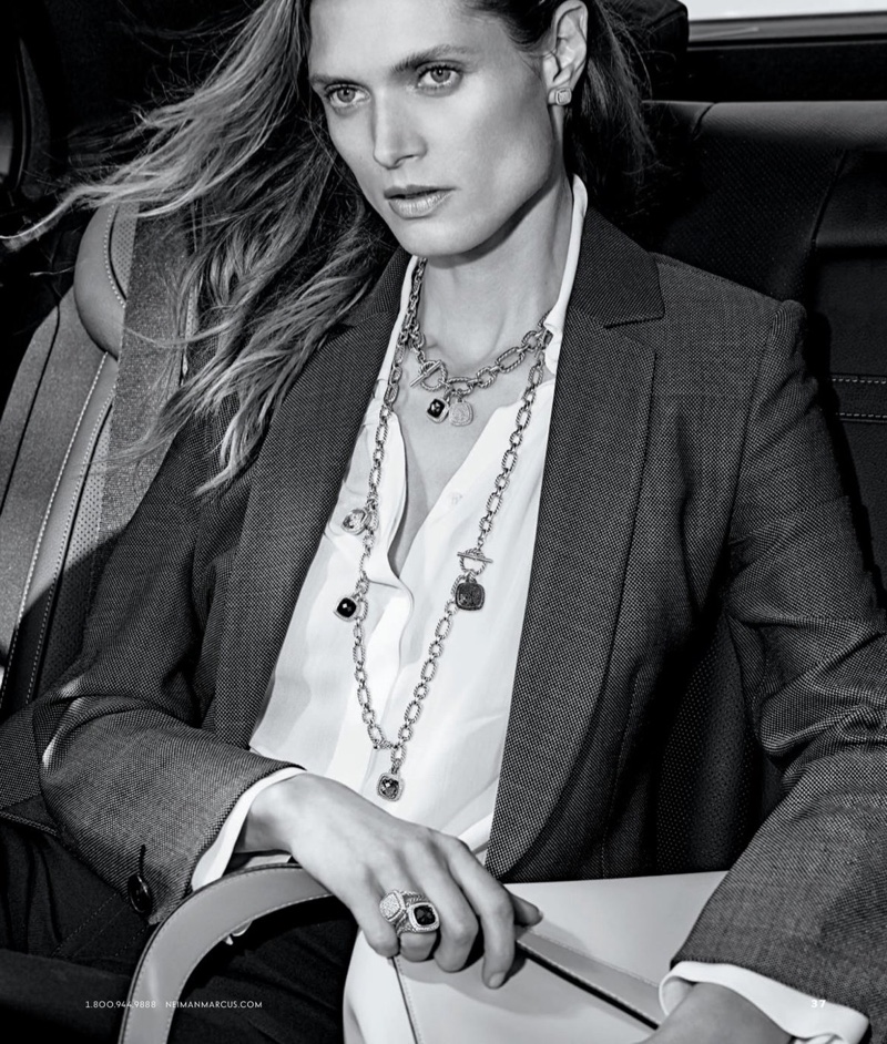 David Yurman Sterling Silver Jewelry with Cushion Link Necklaces, Albion with White Diamonds, Earrings and Ring