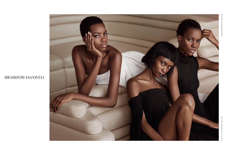 Herieth Paul, Leila Nda and Maria Borges star in Brandon Maxwell's fall-winter 2016 campaign