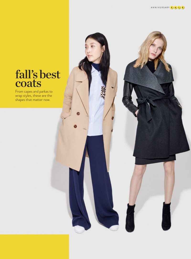 Diane von Furstenberg Double-Breasted Walking Coat and Mackage Wrap Coat.