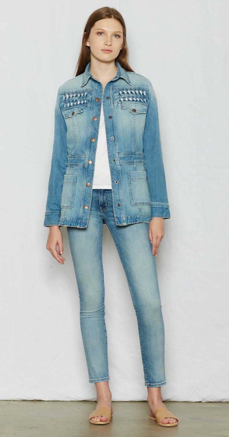 Current/Elliott The Festival Jacket Redondo with Smocking