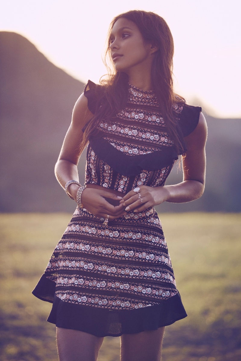 For Love & Lemons Fall 2016: Percephone crop top and skirt