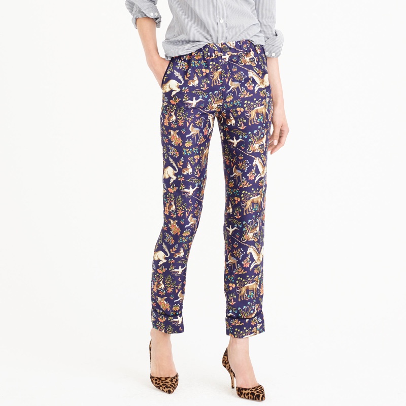 J. Crew Collection x Drake's Pajama Print in Midnight Unicorn