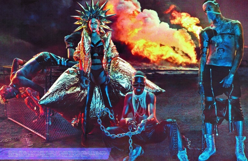 Rihanna poses in post-apocalyptic fashion for the spread