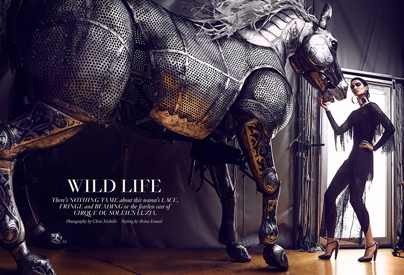 Photographed by Chris Nicholls, Mackenzie Hamilton stars in FASHION's September issue
