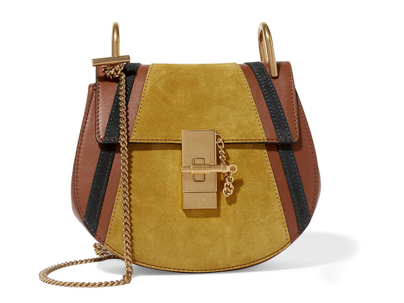 Chloe Drew Mini Leather & Suede Shoulder Bag