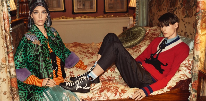 Gucci Goes Totally British with Cruise, Gucci, British with Cruise, Cruise 2017 Ads, Cruise 2017, Vanessa Redgrave2017 campaign, Westminister Abbey, Glen Luchford, Hannelore Knuts, Ellen de Weer, Sophia Friesen, Nika Cole, Dwight Hoogendijk, Nick Fortna, Conner Rowson, Victor Kusma, Chatsworth House